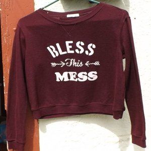 Bless This Mess Boxy Long Sleeve Sweater